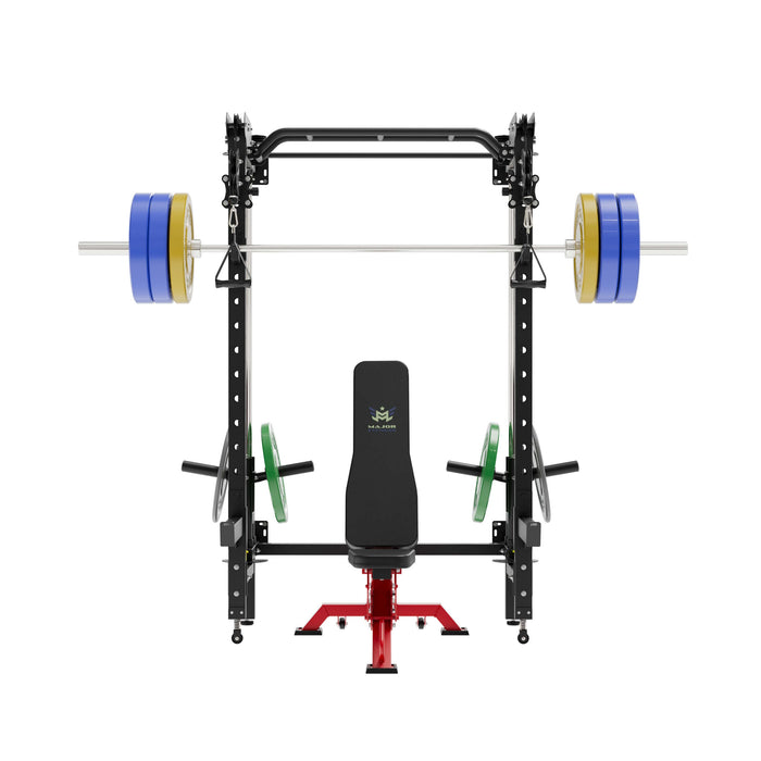Major Fitness All-In-One Home Gym Folding Power Rack Package Lightning F35