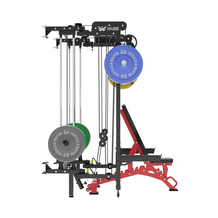Major Fitness All-In-One Home Gym Folding Power Rack Package Lightning F35