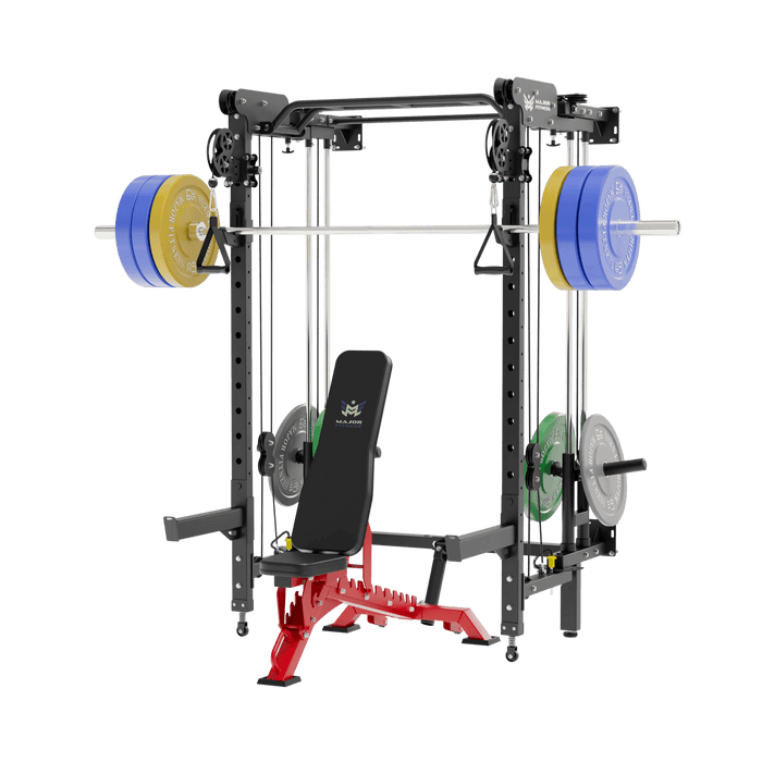Major Fitness All-In-One Home Gym Folding Power Rack Package Lightning F35