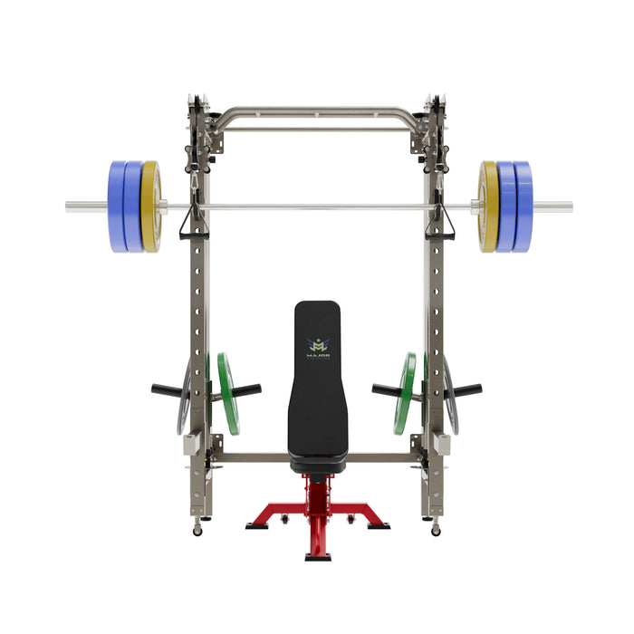 Major Fitness All-In-One Home Gym Folding Power Rack Package Lightning F35