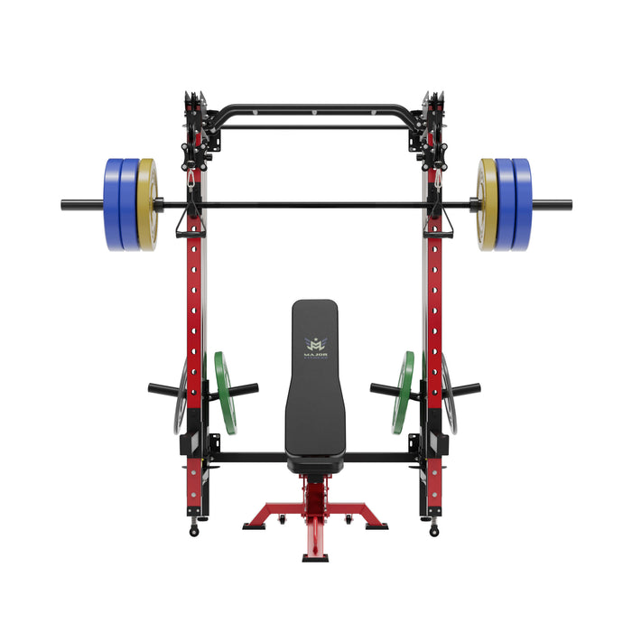 Major Fitness All-In-One Home Gym Folding Power Rack Package Lightning F35