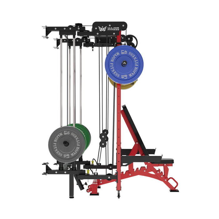 Major Fitness All-In-One Home Gym Folding Power Rack Package Lightning F35