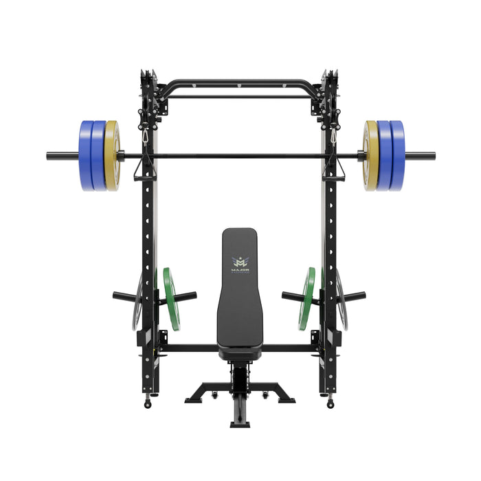 Major Fitness All-In-One Home Gym Folding Power Rack Package Lightning F35