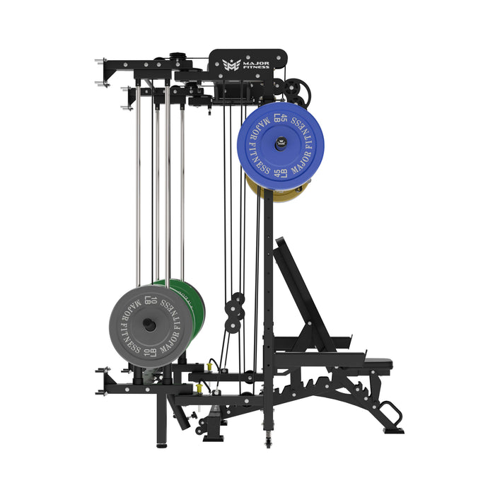 Major Fitness All-In-One Home Gym Folding Power Rack Package Lightning F35