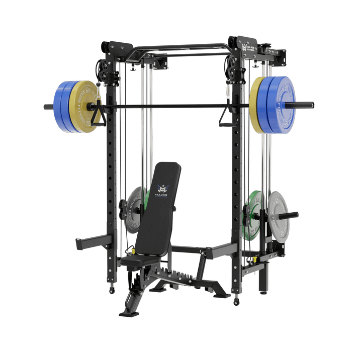 Major Fitness All-In-One Home Gym Folding Power Rack Package Lightning F35