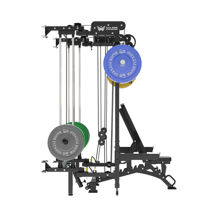 Major Fitness All-In-One Home Gym Folding Power Rack Package Lightning F35