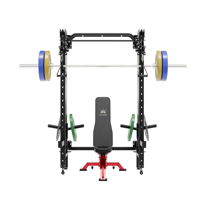 Major Fitness All-In-One Home Gym Folding Power Rack Package Lightning F35