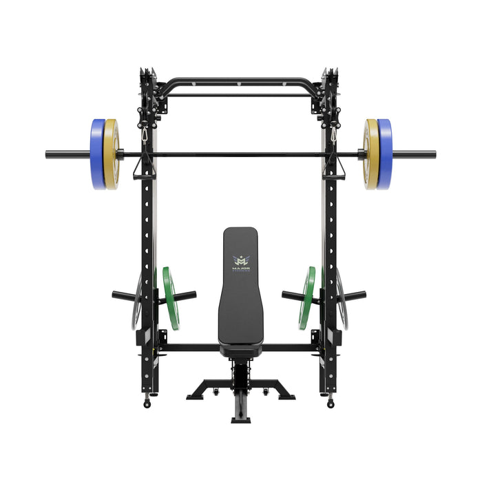 Major Fitness All-In-One Home Gym Folding Power Rack Package Lightning F35