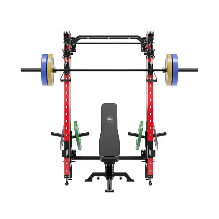 Major Fitness All-In-One Home Gym Folding Power Rack Package Lightning F35