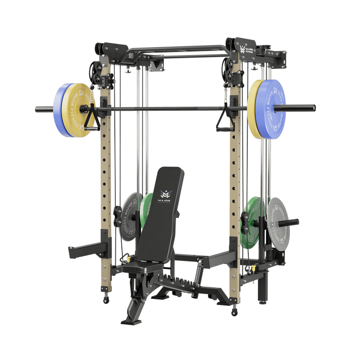 Major Fitness All-In-One Home Gym Folding Power Rack Package Lightning F35