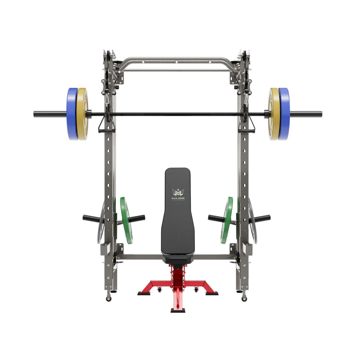Major Fitness All-In-One Home Gym Folding Power Rack Package Lightning F35