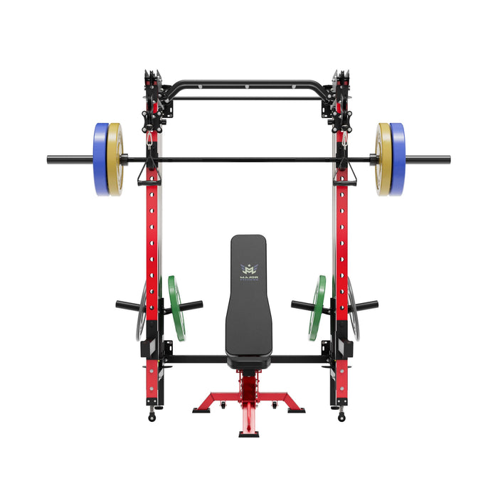 Major Fitness All-In-One Home Gym Folding Power Rack Package Lightning F35