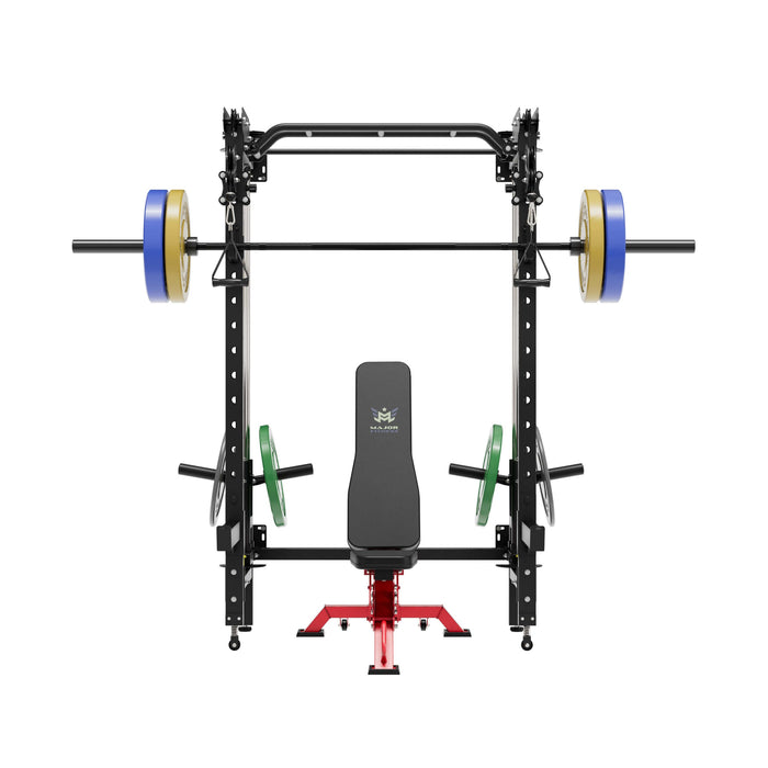 Major Fitness All-In-One Home Gym Folding Power Rack Package Lightning F35