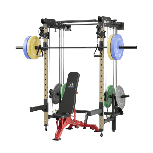 Major Fitness All-In-One Home Gym Folding Power Rack Package Lightning F35