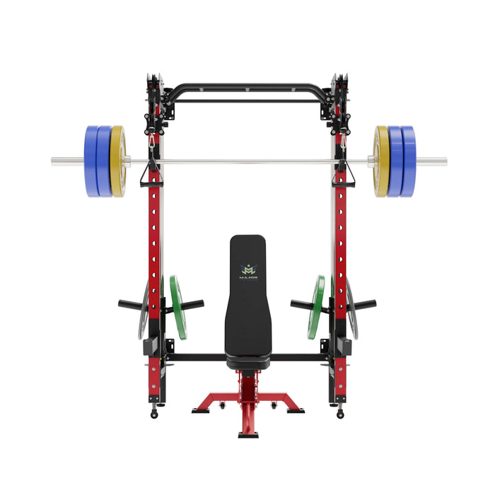 Major Fitness All-In-One Home Gym Folding Power Rack Package Lightning F35