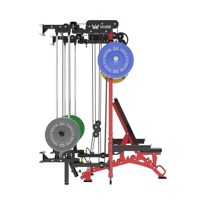 Major Fitness All-In-One Home Gym Folding Power Rack Package Lightning F35