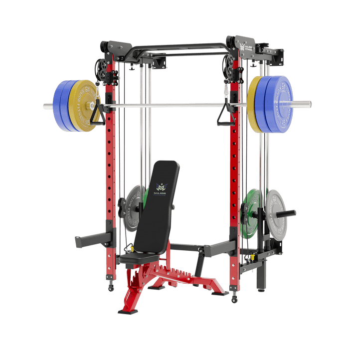 Major Fitness All-In-One Home Gym Folding Power Rack Package Lightning F35