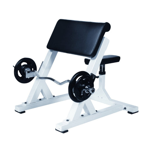 York STS Preacher Curl Bench - White - 54031