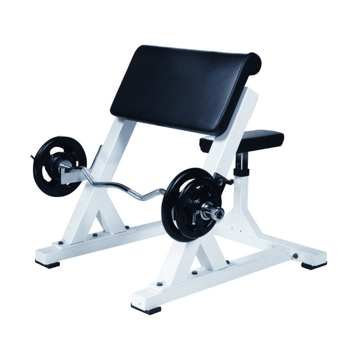 York STS Preacher Curl Bench - White - 54031